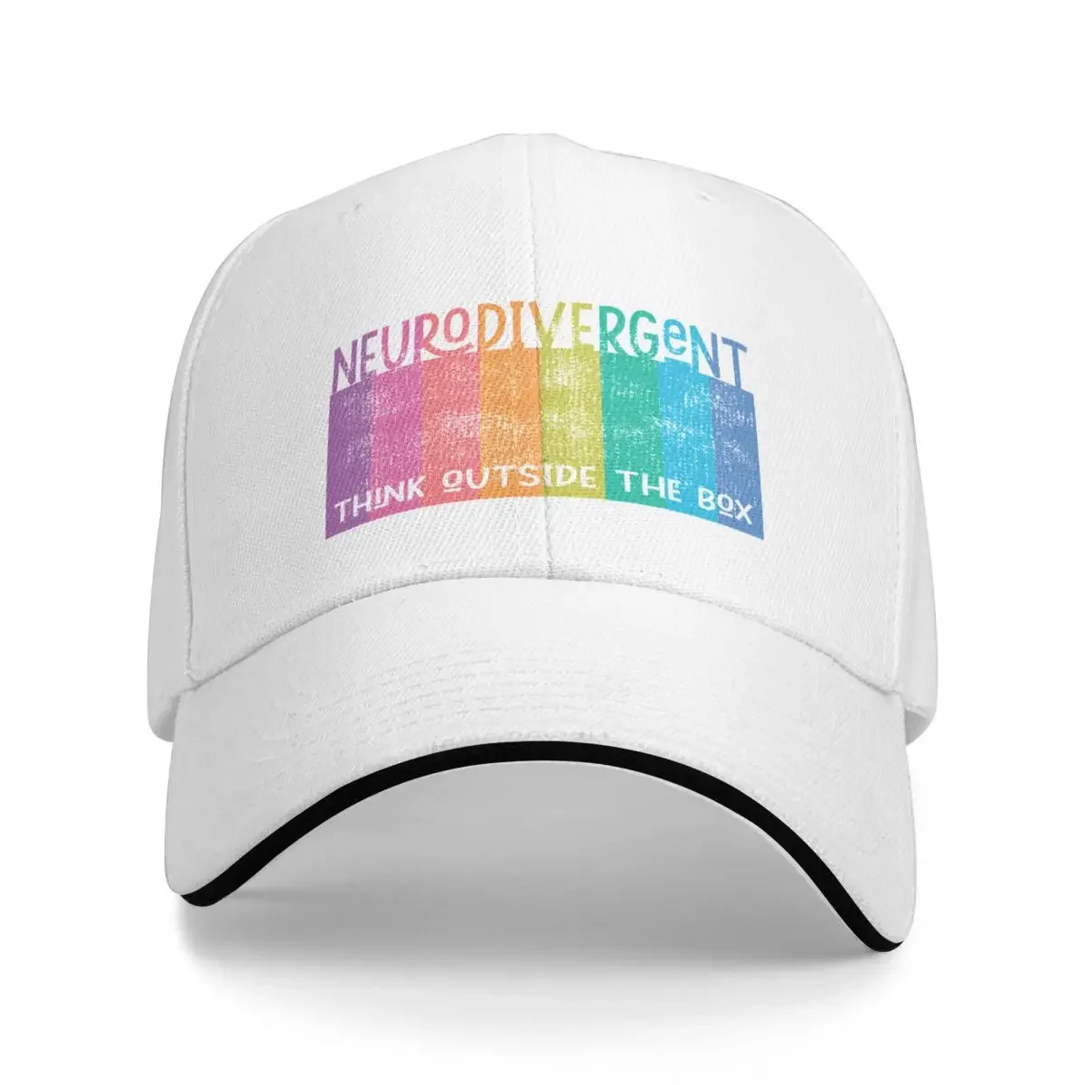 Colorful Neurodivergent Rainbow Design Cap Baseball Cap dropshipping hats baseball cap icon Caps women Men's