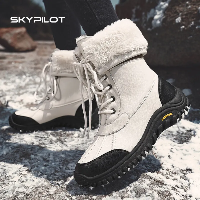 Outdoor Snow shoes women's hiking shoes winter high top sneakers travel warm ski boots waterproof women boots trekking sneakers