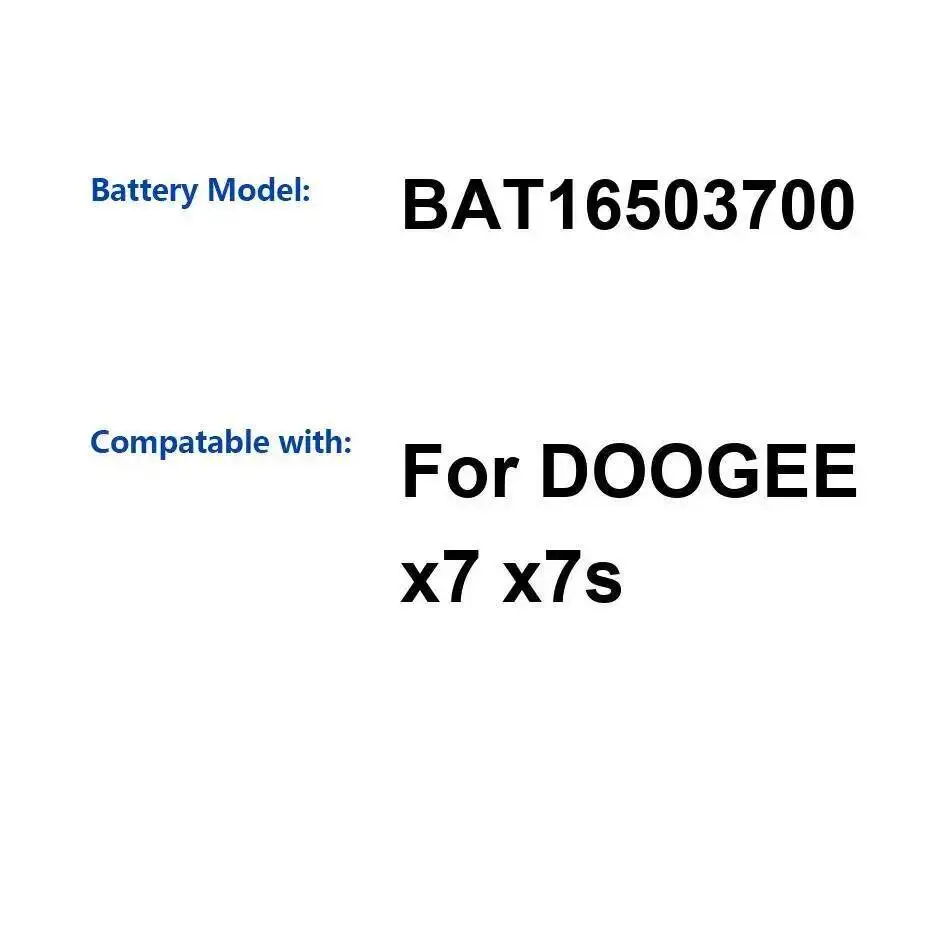 

3700 мАч хорошая низкотемпературная батарея для мобильного телефона для Doogee X7 X7S BAT16503700