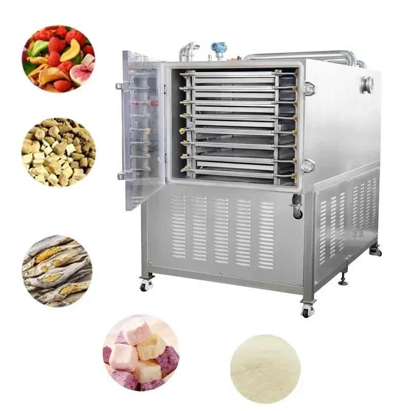 Industrial 50Kg 100Kg Lyophilizer Vacuum Freeze Dryer Automatic Industrial Drying Dehydrator Food Processing Candy Fruit Celery