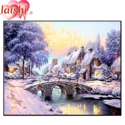Snow view, forest hut view Diamond Painting Set Hobby Art 5D DIY Full Drill Square Round Mosaic stitch cross Home Decoration