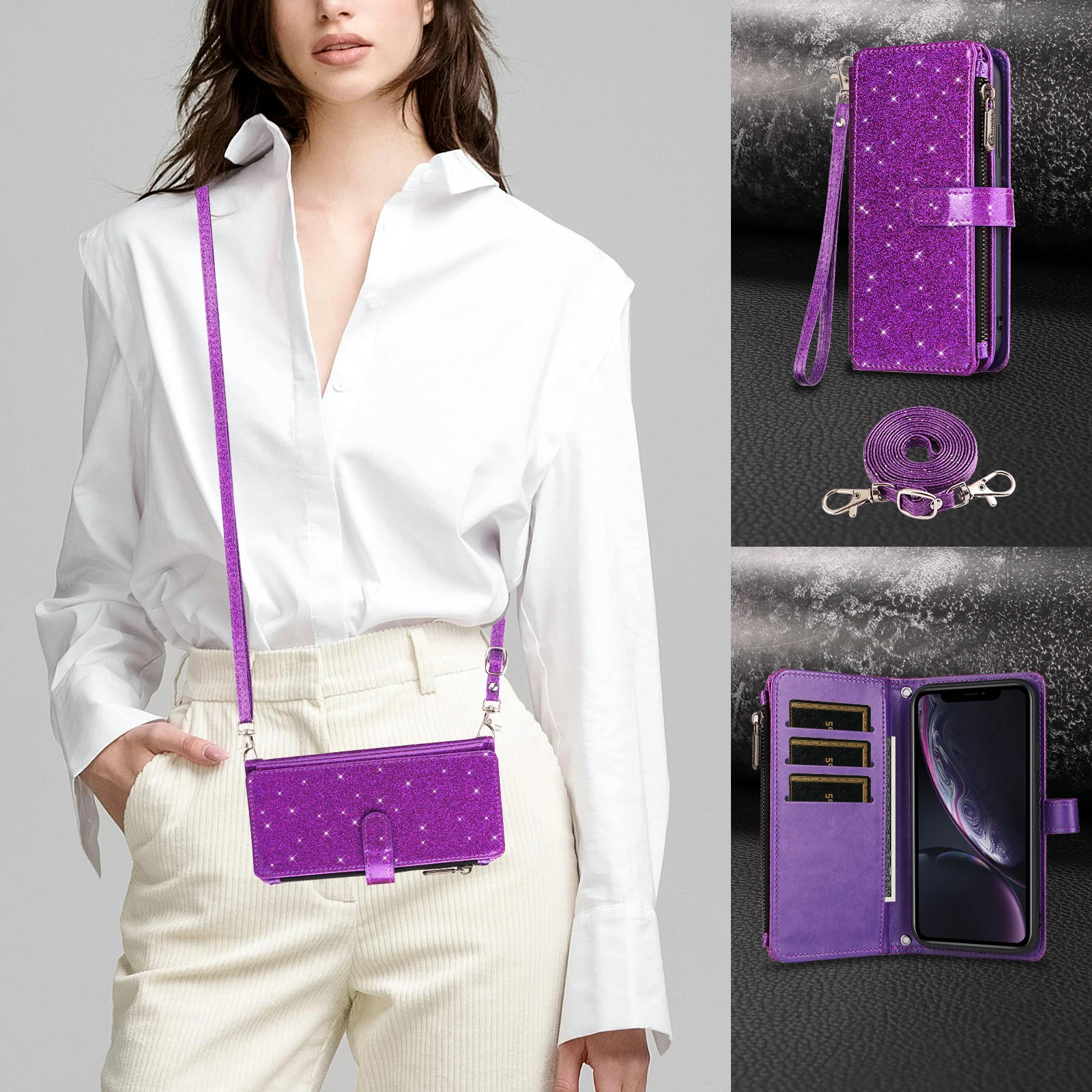 Etui z klapką na telefon Samsung Galaxy S25 S24 S23 S22 S21 + Plus Ultra FE A06 A05S A14 A15 A16 A24 A25 A34 A35 A55 A54 A53 — zdjęcie produktu 6