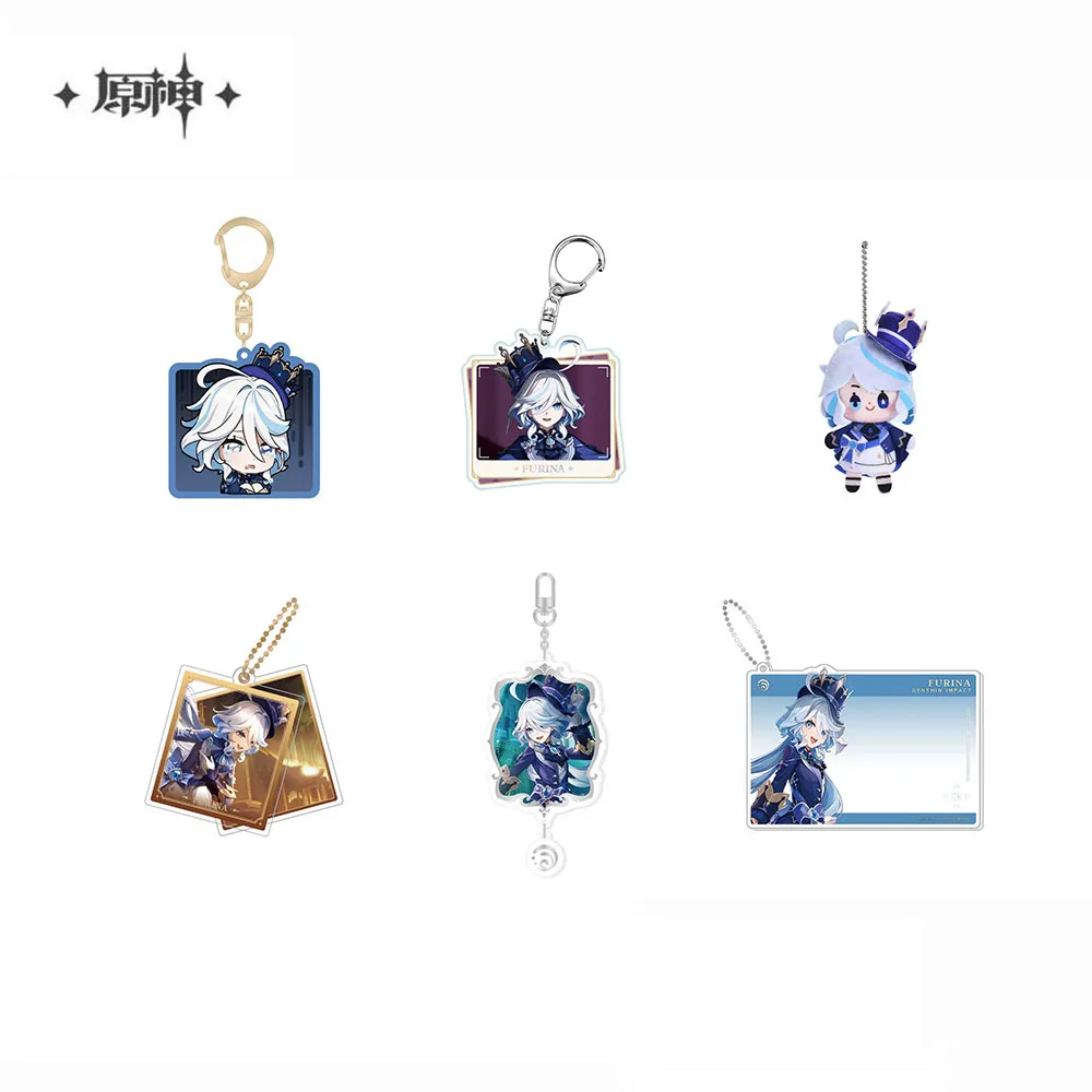 

Sunsyea Official Genshin Impact Merch From miHoYo Furina Keychain Pendant Anime Collection