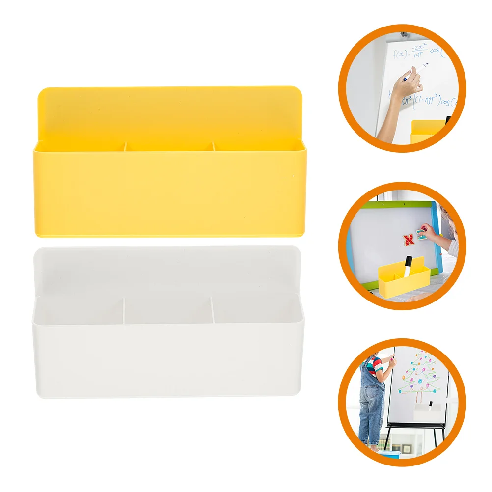 

2 Pcs Magnetic Storage Box Marker Pen Holders Whiteboard Case Dry Erase Pencil Eraser for Fridge