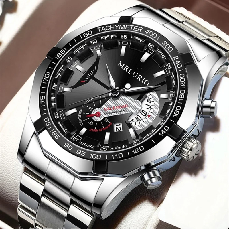 

Мужские модные повседневные немеханические Кварцевые Светящиеся спортивные часы с ремешком из нержавеющей стали