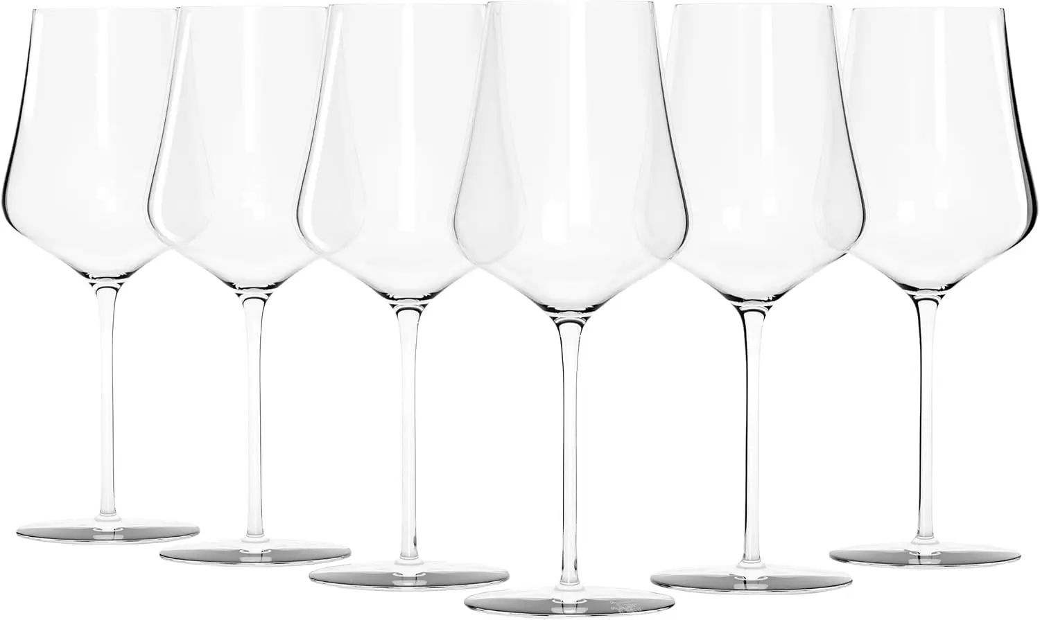 Crystal Wine Glasses, Set of 6 with Gift Box - Premium, Universal Wine Glass for Red and White Wine - Dishwasher Safe, Lead-Free