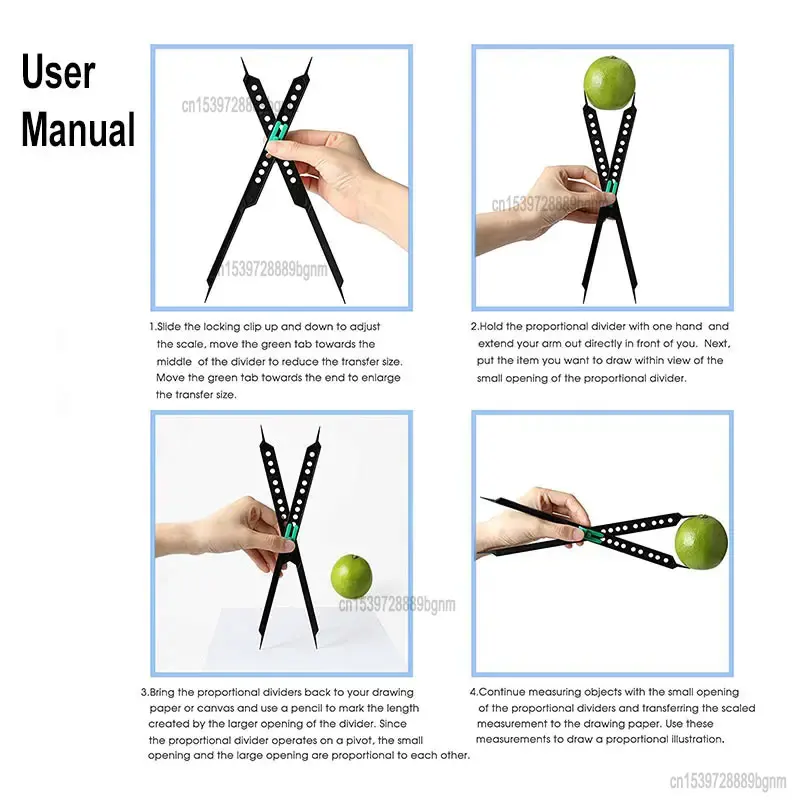 Adjustable Proportional Scale Divider Drawing Tool Set For Artist Architect Engineer Measuring Drafting Design Art Compass Ruler