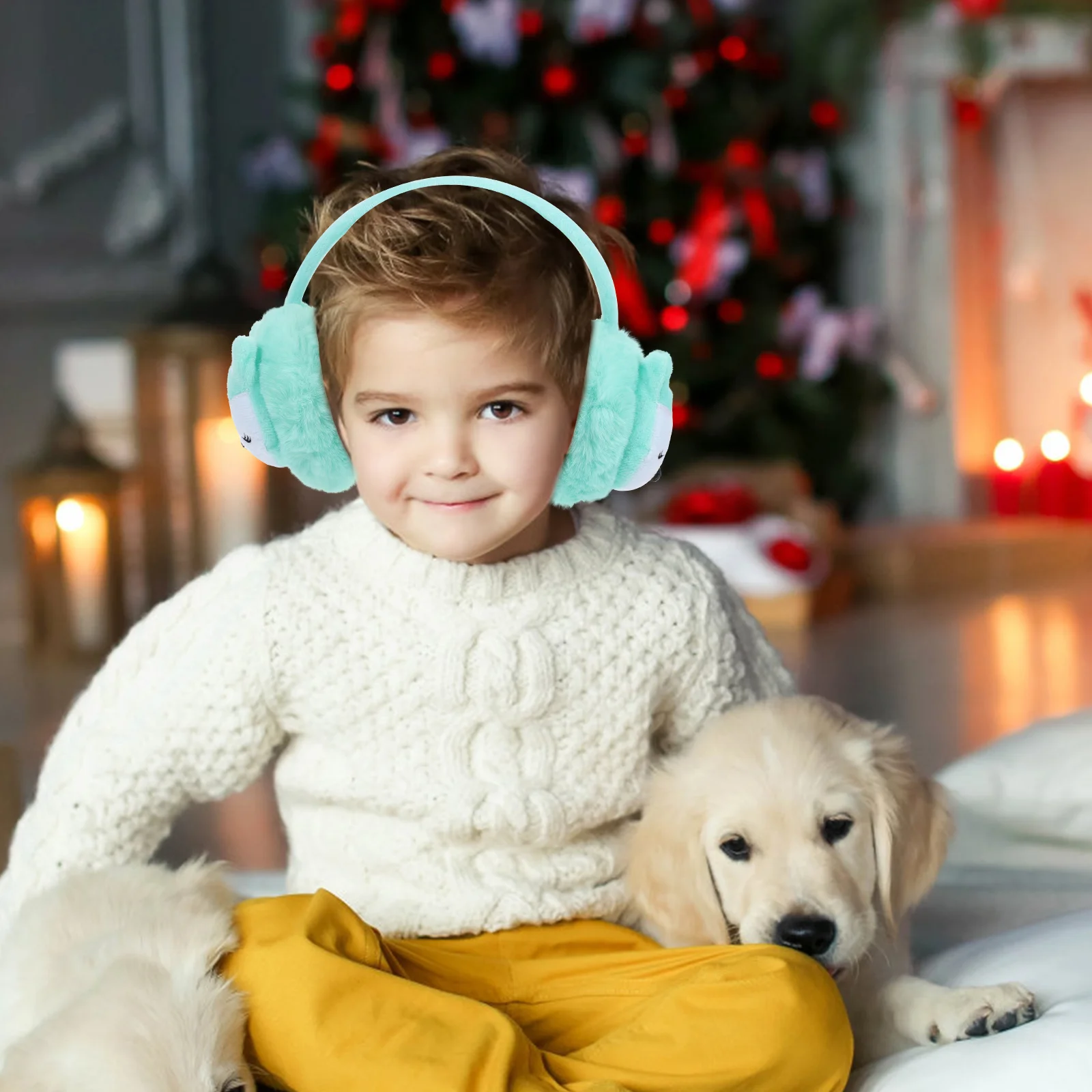 Sombrero Niños Auriculares Precioso Dibujos Animados Niños Protector Niños Fundas Cálidas para Miss