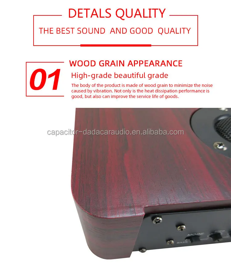 QPERTORS QP-M8 8inch 4ohm Ultra-thin Car Audio Subwoofer Active Subwoofer max power 800W 8Inch With Tweeter and Amplifier