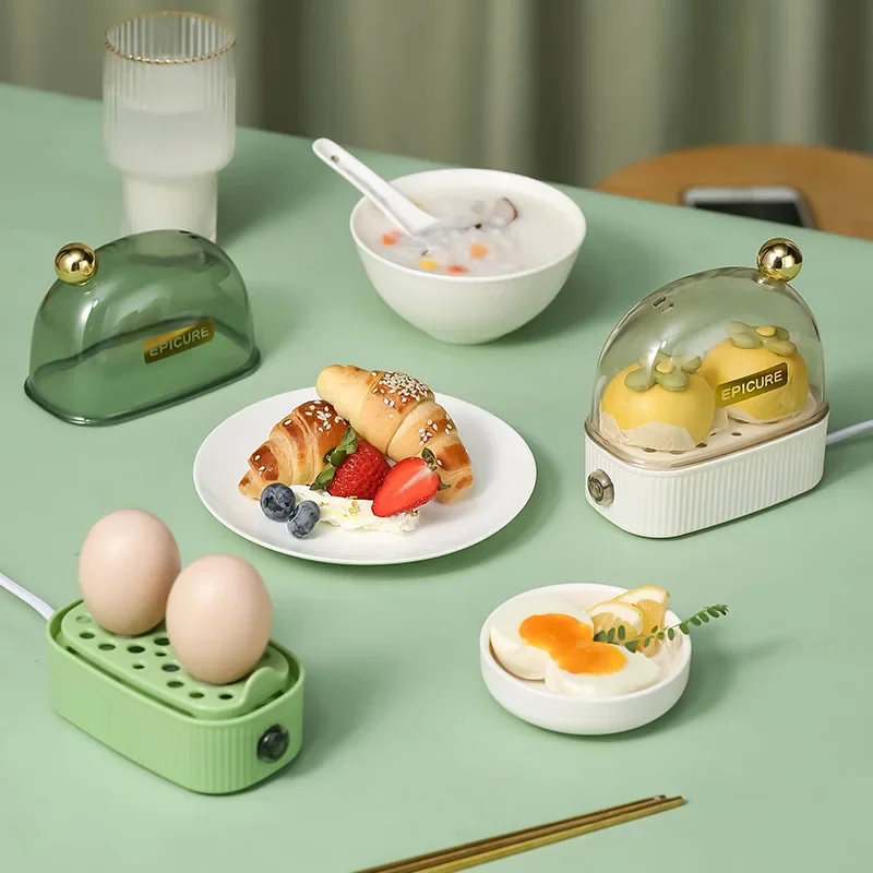 NEW Multifunctional Electric Egg Cooker Heater Automatic Power Off Mini Eggs Food Steamer Poacher Breakfast Cooking Machine EU