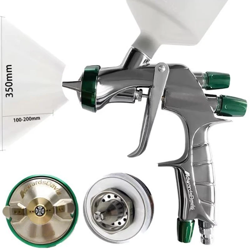 Automotive Paint Spray Gun - 1.3/1.4  HVLP High Atomization Plum Blossom Nozzle for Topcoat Clear Coat Water-Based Paint