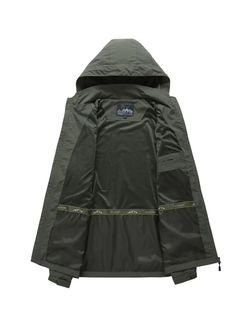 Men's Casual Jacket Stand Collar Lightweight Versatile Spring Autumn Outerwear Coat Fashion Trendy Zipper Jacket