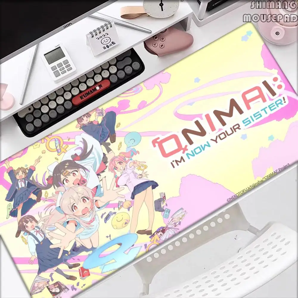 Onimai Im Now Your Sister Mouse Pad Mouse Pad Anti-Slip Rubber Base Extended Desk Mat For Gamers Office Computer Accessories