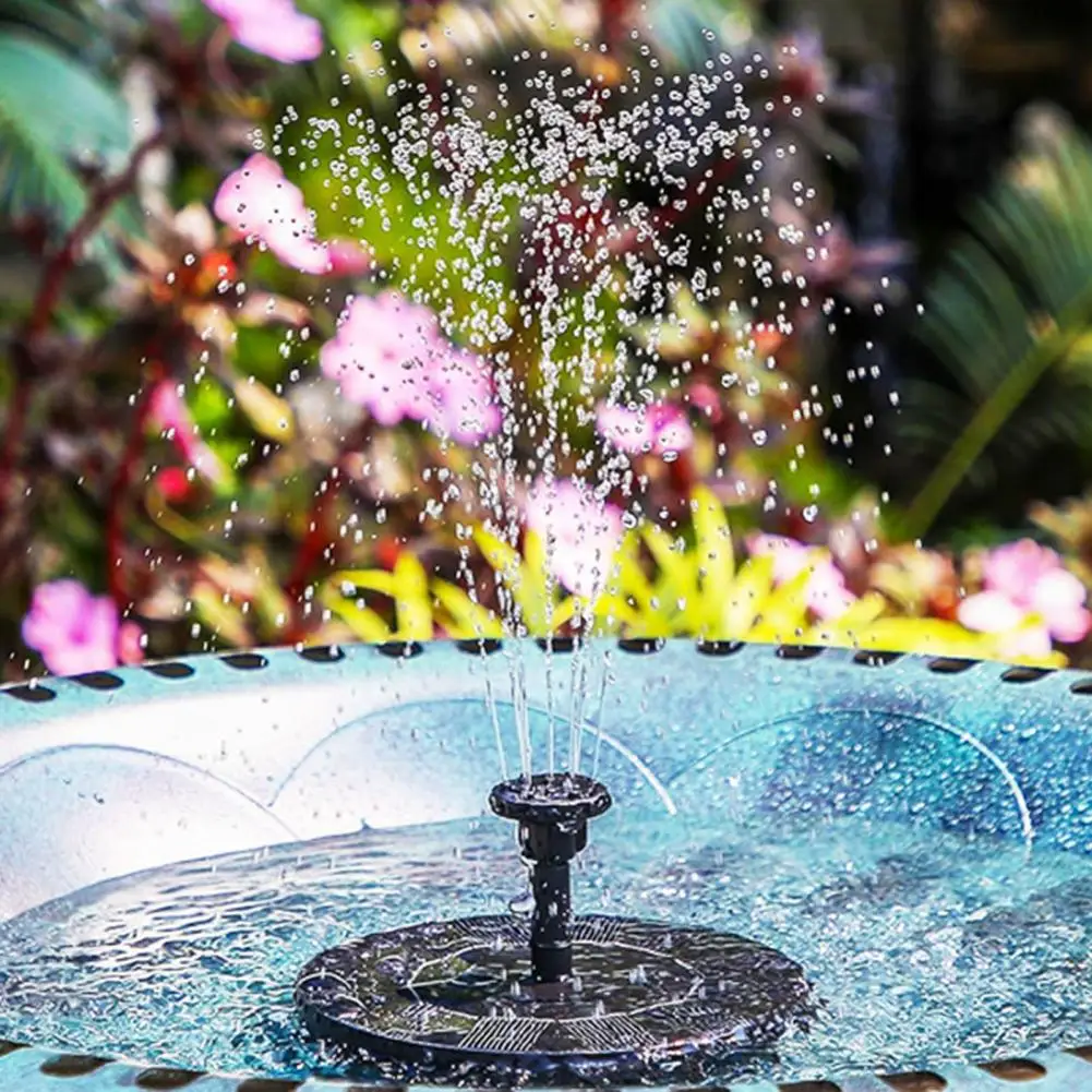 16/18cm Diameter Solar Fountain Birdbath Pump Garden Decor Solar Powered Fountain Pump For Bird Baths Pond Fish Tank Aquarium