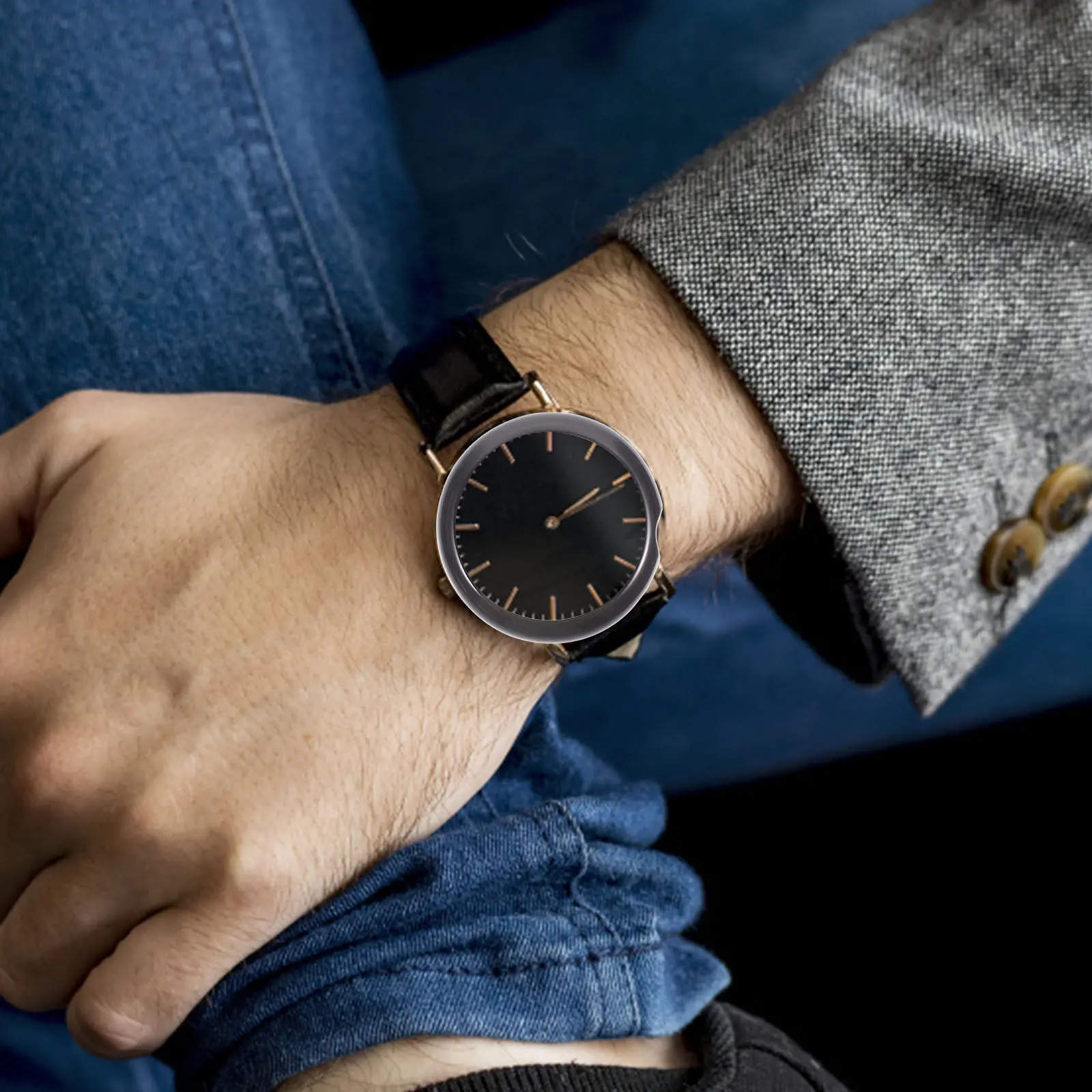 

Full Coverage Watch Protective Case Fashionable Lightweight Long-Lasting Scratch Resistant Four-Side Protection Reusable Watch