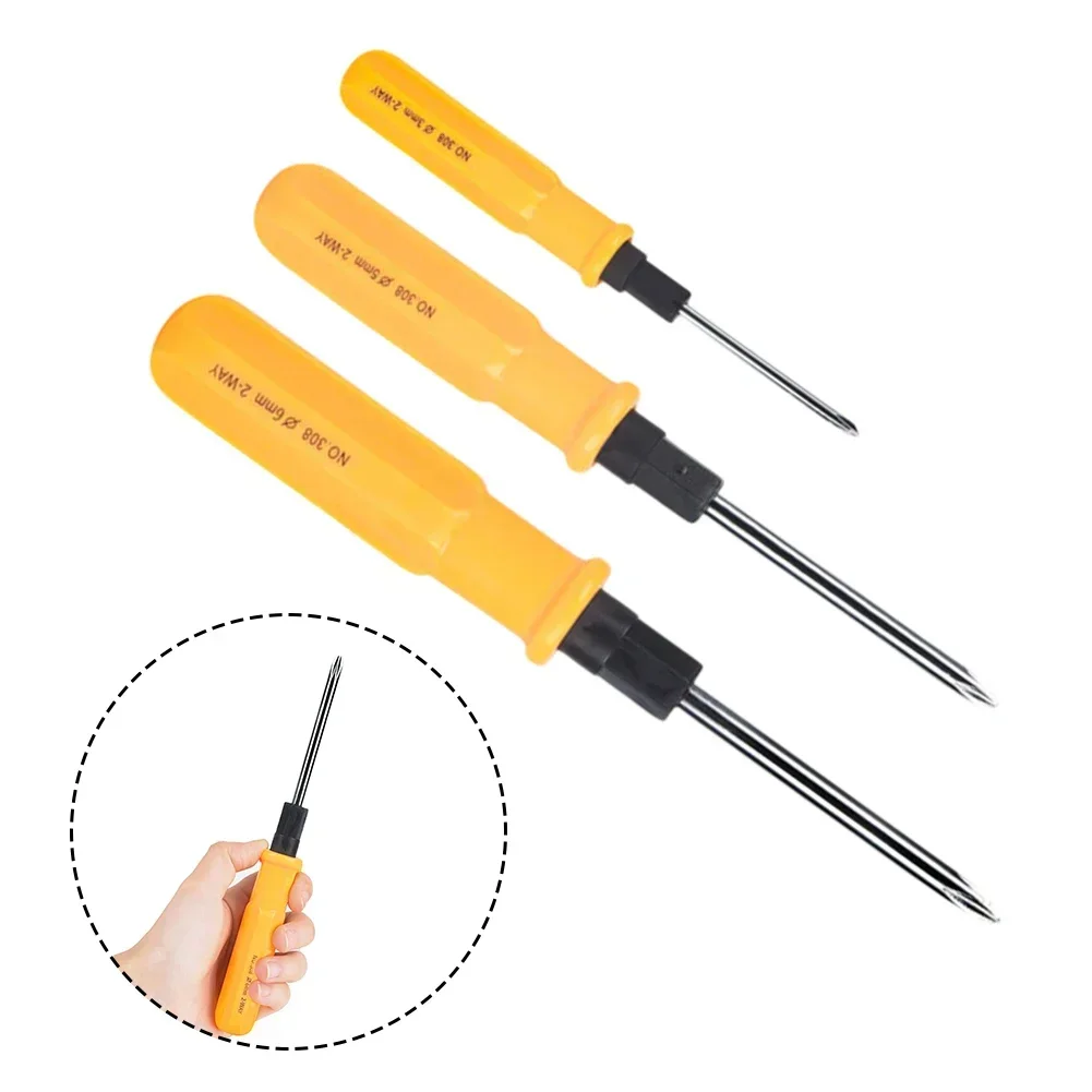 1/3pcs 3/5/6mm 2 Sides Slotted Cross Screwdrivers Double Head Portable Tools For Repair Remover Hand Tools Accessories