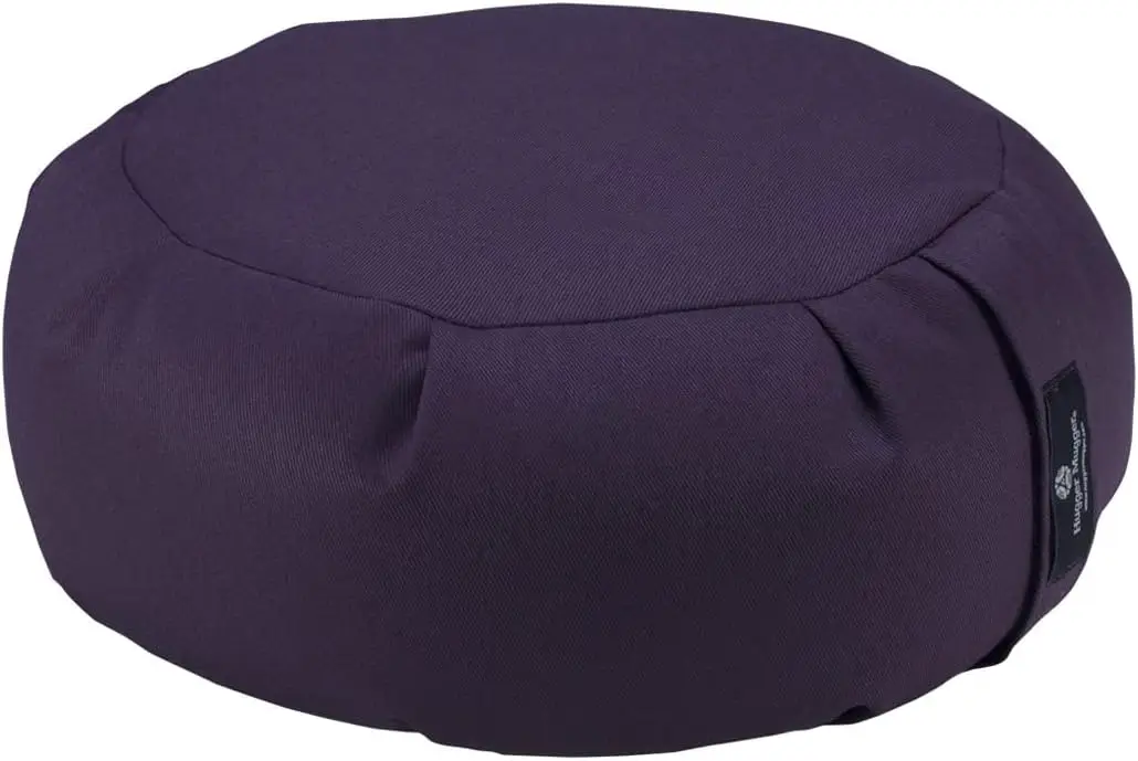 

Meditation Cushion for Cross-Legged Sitting - Buckwheat Filled, Durable Fabric with Handle, Handmade in USA