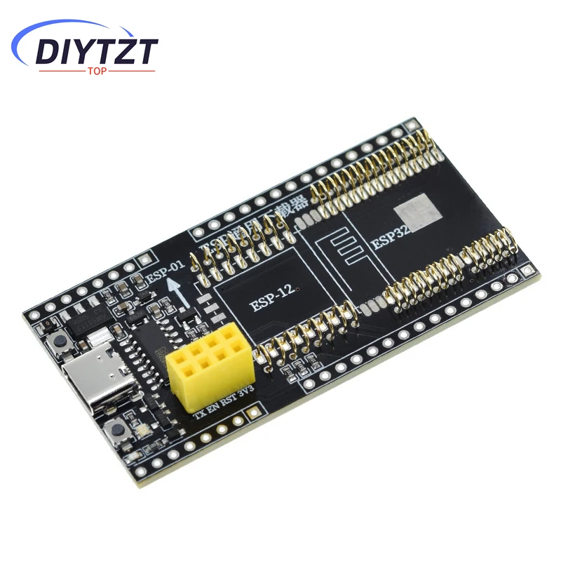 DIYTZT ESP8266 ESP32-WROVER Development Board Test Programmer Socket Downloader for ESP-01 ESP01S ESP12 ESP32 Adapter CH340