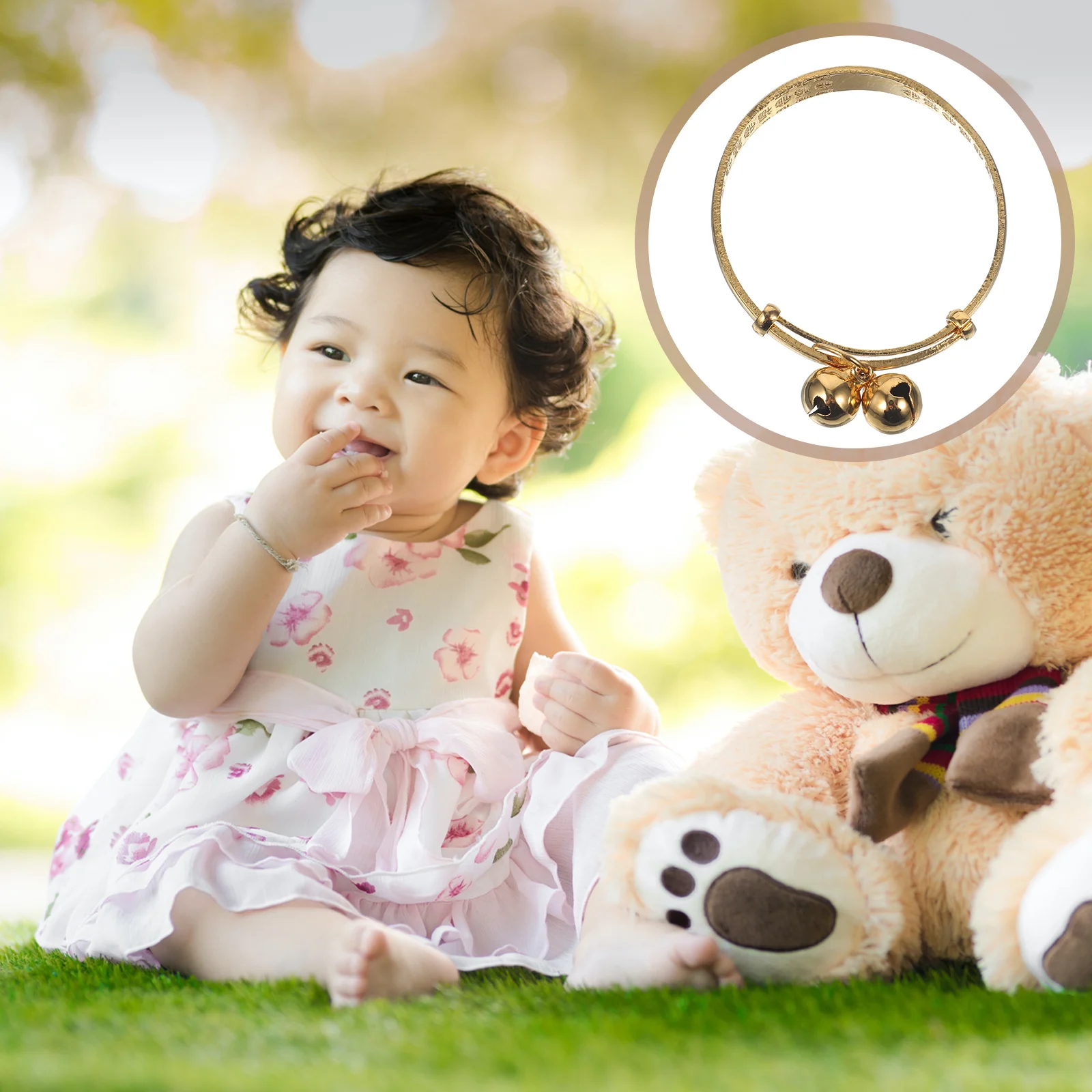 

1Pcs Imitation Gold Bracelet for Kids Fashion Simple Delicate Crafted Baby Bangle Gift Suitable for All Occasions and Apparel