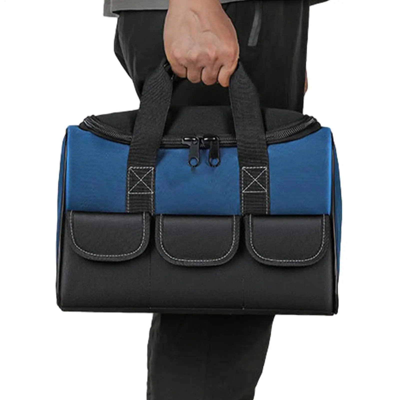 

Сумки для инструментов для строительства, большая вместимость, термостойкий, износостойкий набор инструментов, сумка для хранения электрика с несколькими карманами, сумка для инструментов