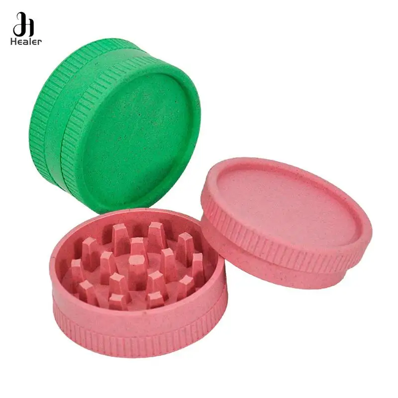 56mm Two Layer Plastic Acrylic Biodegradable Herb Grinder Hemp Tobacco Grinder