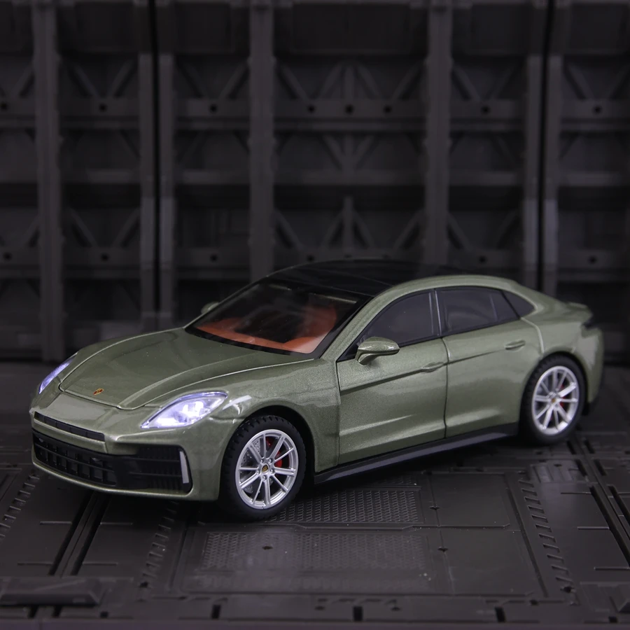 Modelo de coche de aleación Panamera 1:24, adorno, puertas y capó de motor, el maletero se puede abrir, coche deportivo con energía de retorno de luz y sonido