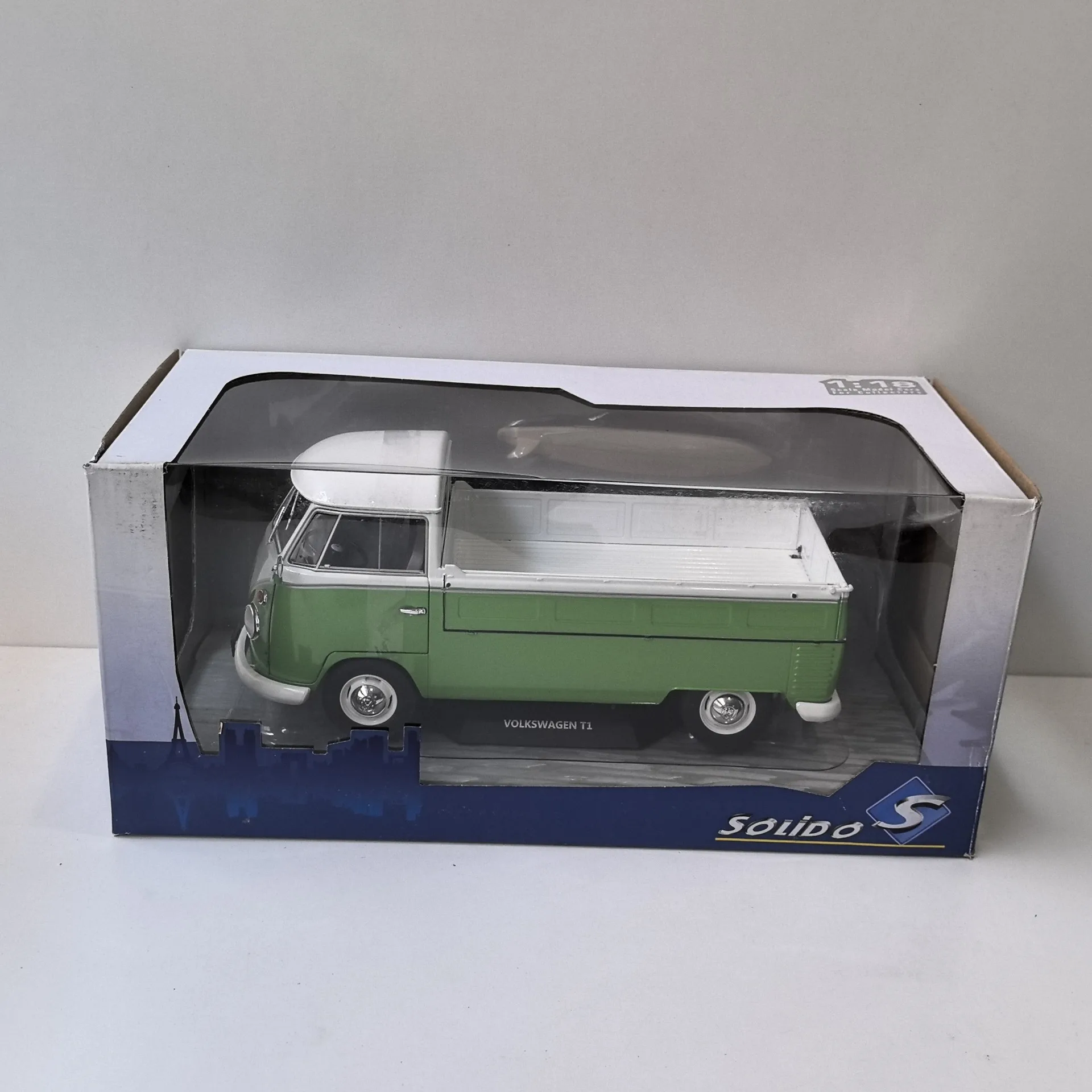 

Diecast 1/18 Scale SOLIDO VW T1 1950 VW Pickup Alloy Car Model Collectible Toy Gift Souvenir Display Ornament