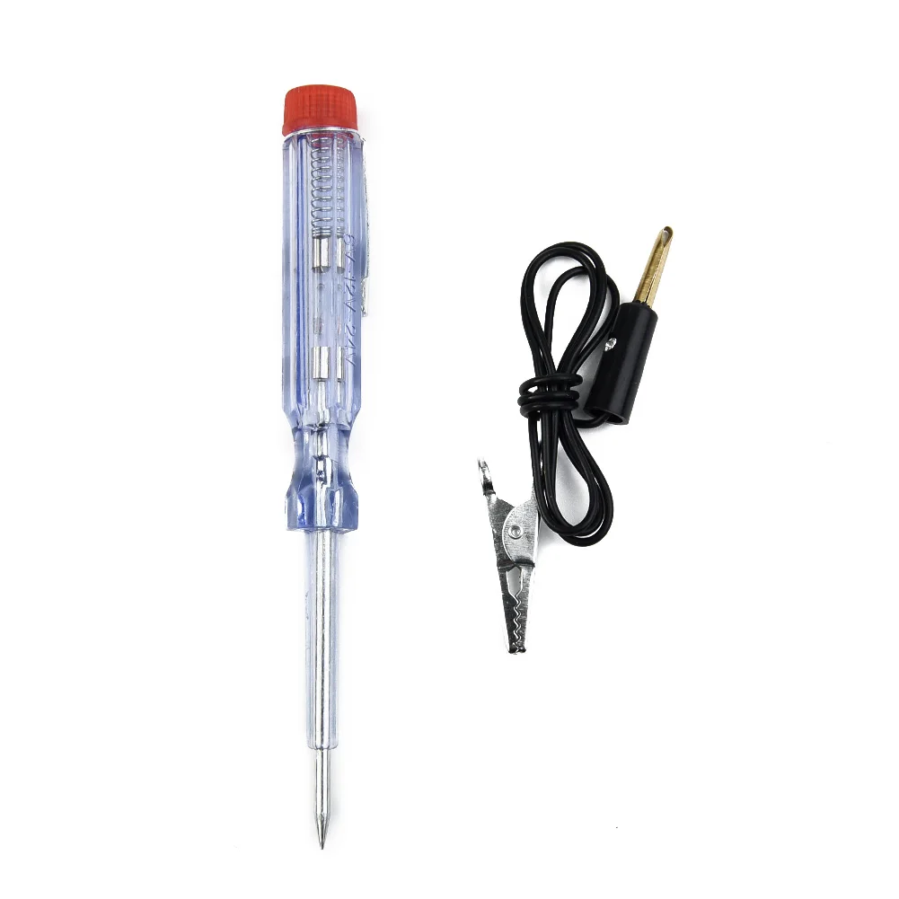 Universal Car Light Circuit Tester Lamp Voltage 6/12/24V Carbon Steel Test Pen Detector Motorcycle Circuit Voltage Tester