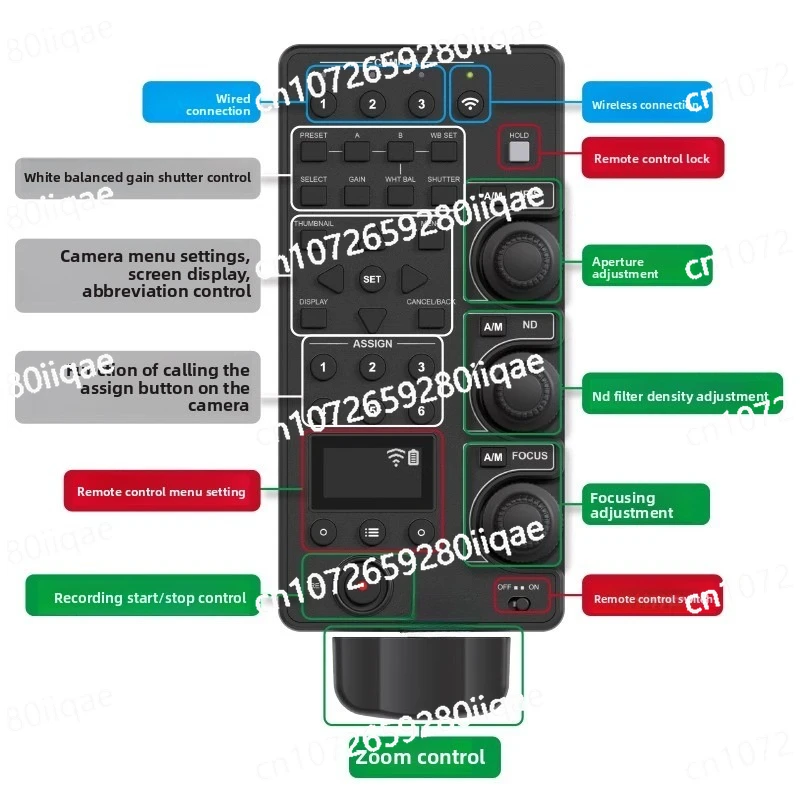 Shutter Control  White Balance Z280V Z200 FX6 For Sony Camera Wireless Zoom Controller Aperture