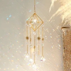 Attrape-soleil en cristal, prisme arc-en-ciel, grand, boule de verre, pendentif, fenêtre, scène exécutive, ornements pour la maison et le jardin