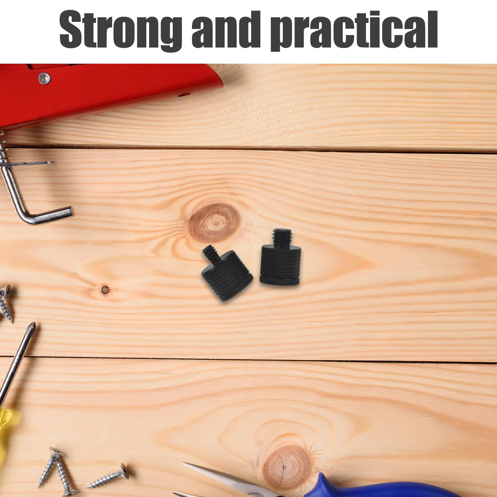 

8pcs Microphone Stand Screw Thread Kit 5/8 Female To 3/8 Male Metal Tripod Fitting Black Knurled Mic Mount Adapter For Studio