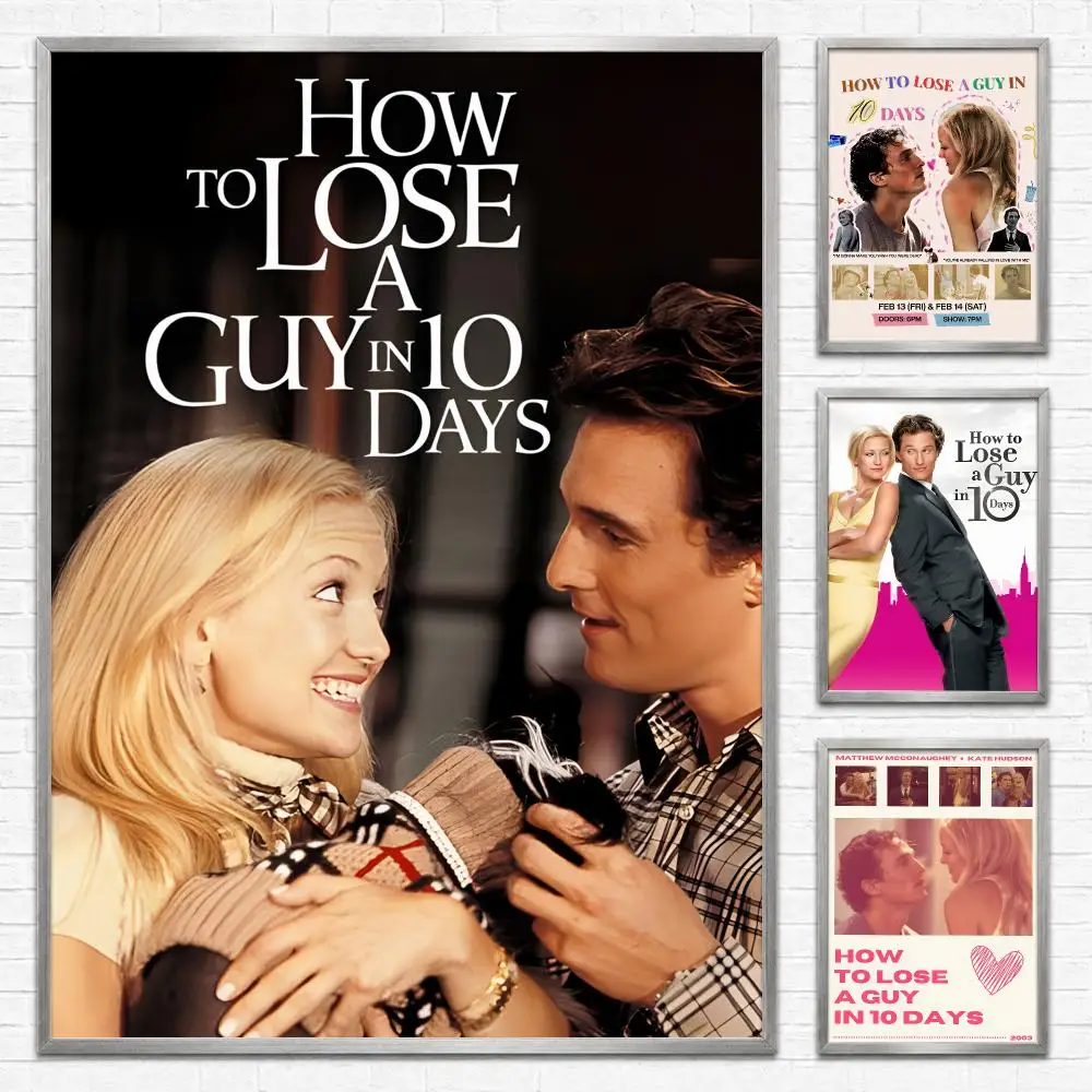 Movie How to Lose a Guy in 10 Days Poster Self‑Adhesive Waterproof PP Poster Coffee House Bar Wall Art Sticker Room Home Decor