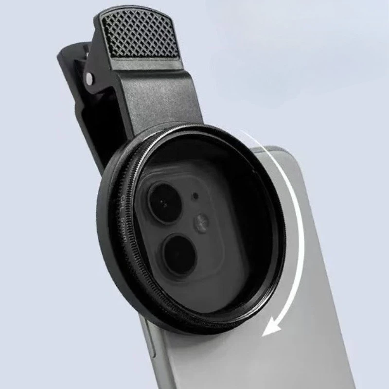 

52 мм CPL фильтр круглый универсальный объектив для камеры мобильного телефона зажим для поляризационного фильтра зажим для объектива для iPhone Samsung Google Xiaomi