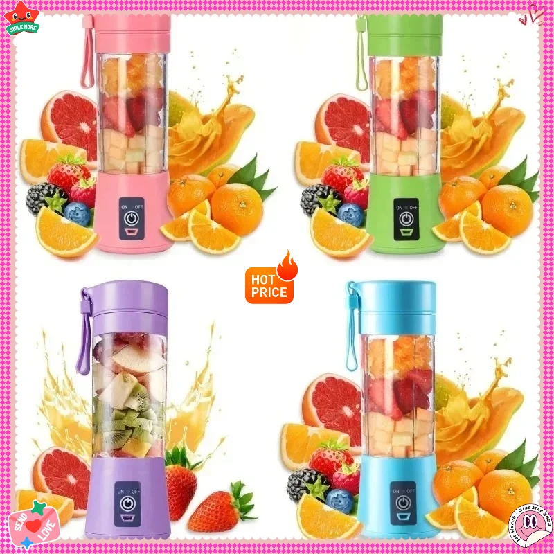 Licuadora eléctrica portátil Mezclador de jugo portátil Taza de jugo portátil para hacer batidos y batidos