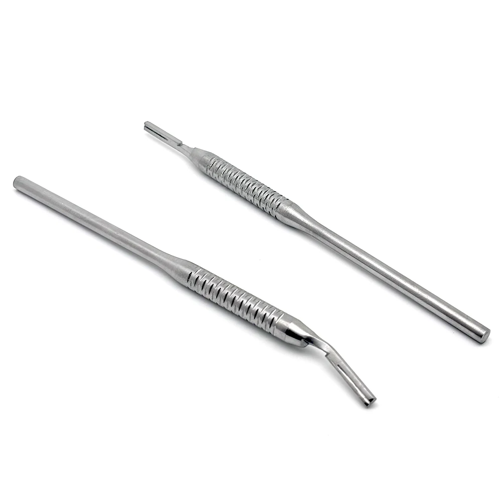 Stainless Steel Dental Scalpel Handle Blade Handle Oral Hilt Surgical Tool for No.3 Blade Dental Tools