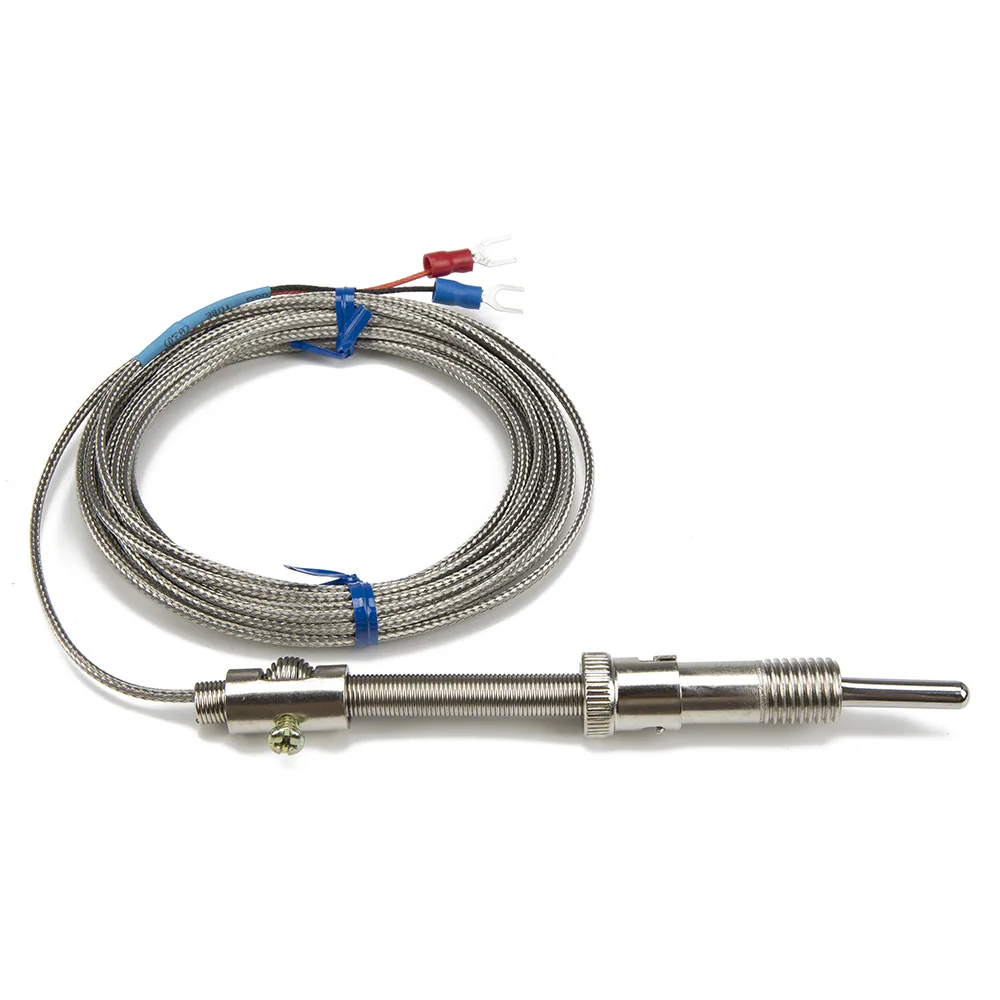 FTARS01 K E type 5m metal braided cable M12 pressure spring 32mm sleeve length thermocouple temperature sensor WRNT WRET