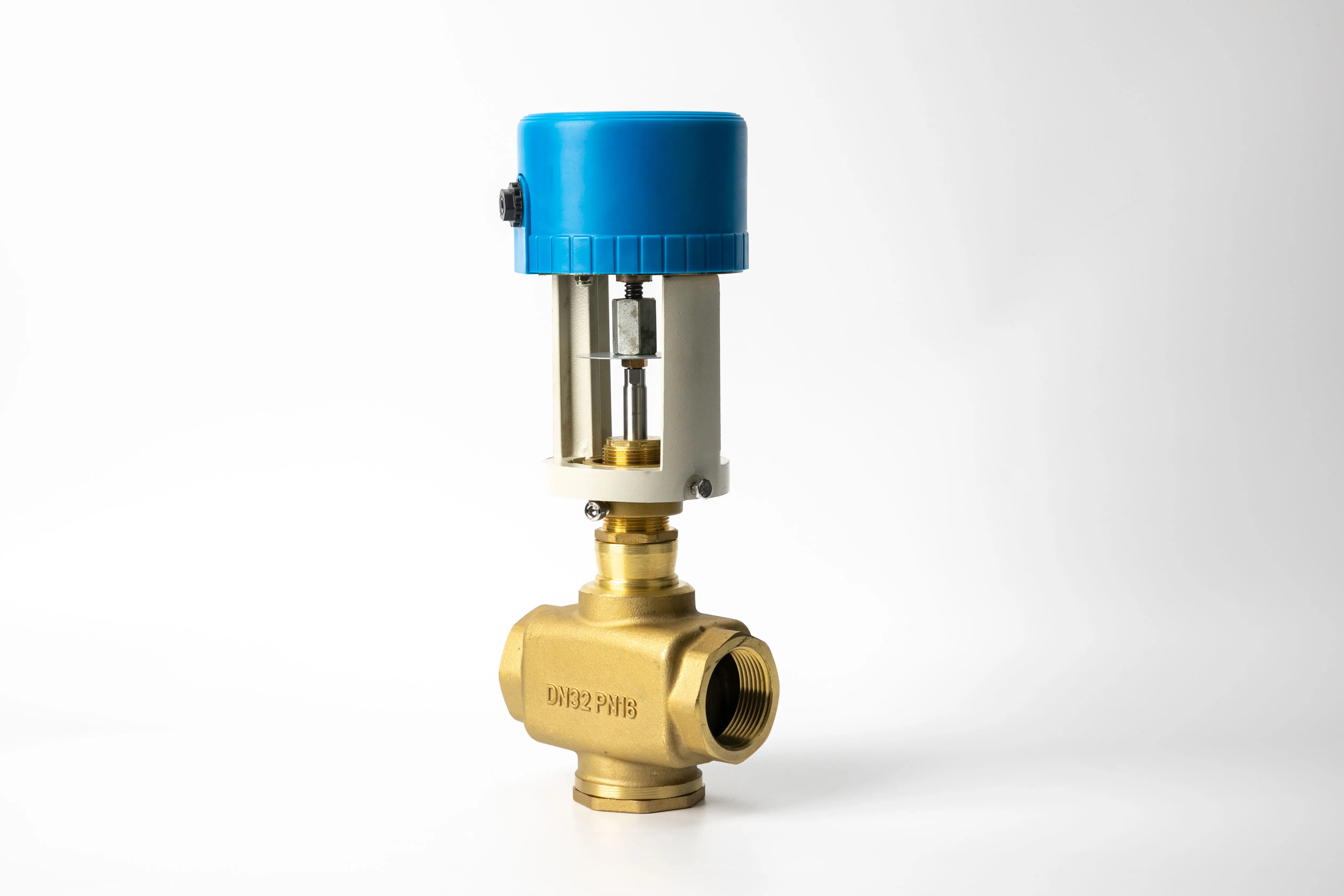 High temperature water electric brass control valve constant current with pressure compensation valve OEM can be customized