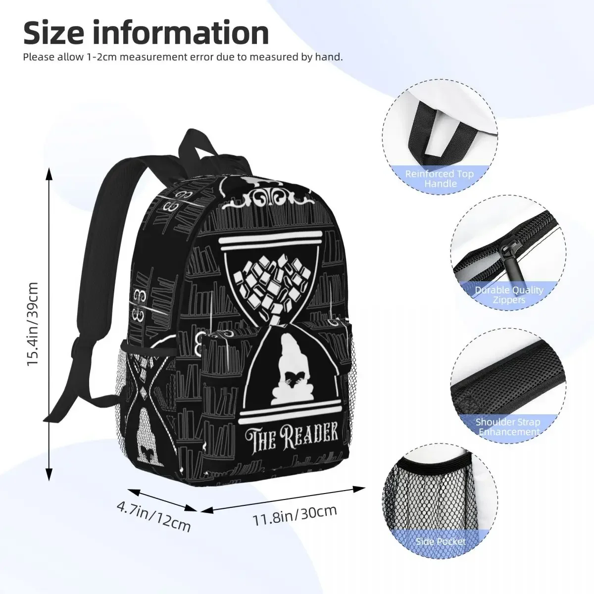 The Reader Tarot Card Backpacks Teenager Bookbag Fashion Children School Bags Laptop Rucksack Shoulder Bag Large Capacity