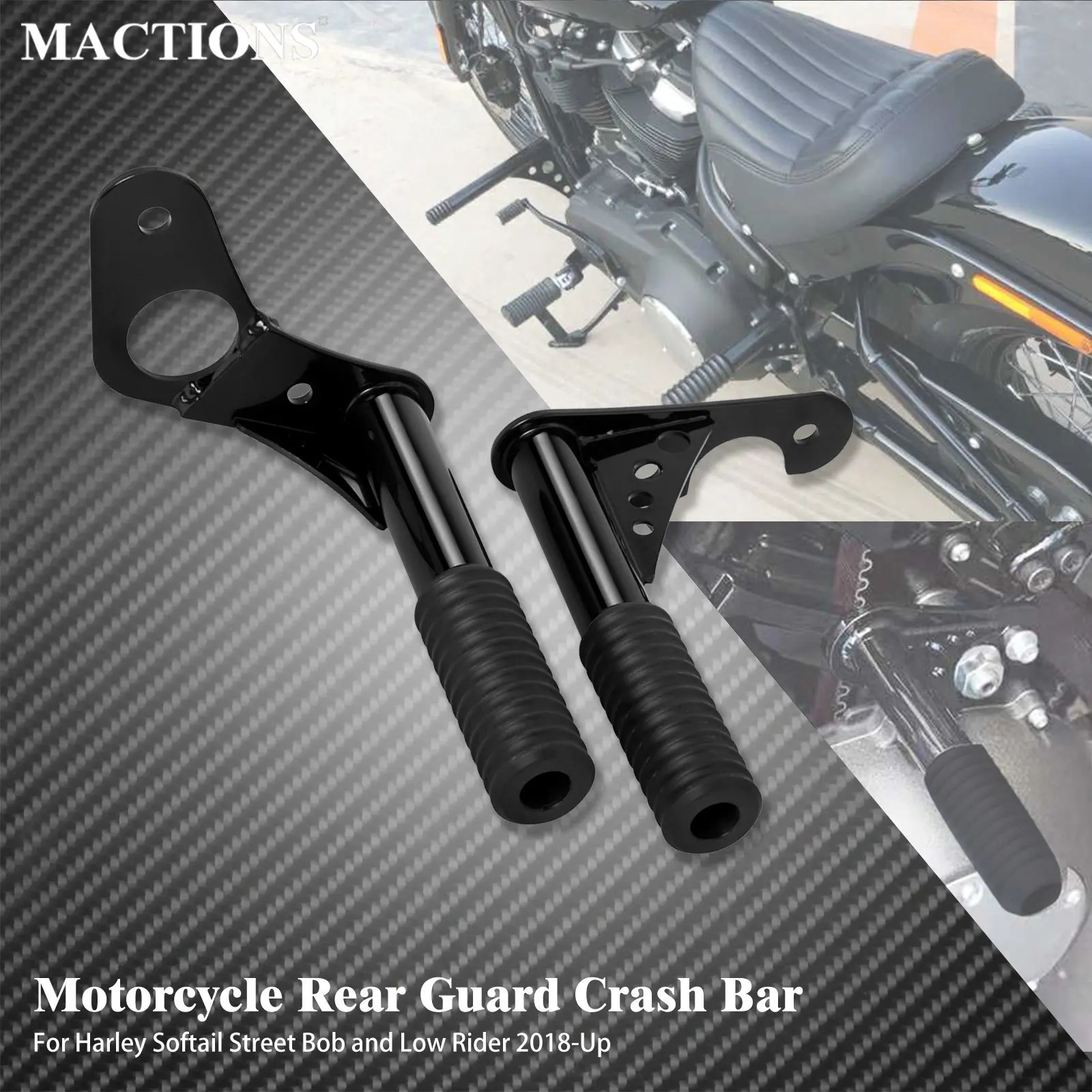 Motorcycle Rear Crash Bar Highway Engine Guard Frame Slider Bar For Harley Softail Street Bob FXDB FXBB Low Rider FXLR 2018-2022