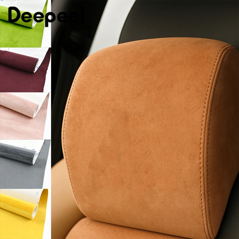 

20x30/70cm 20/50/100*143cm Suede Self-adhesive Fabric Car Interior Synthetic Leather Cloth Trim Velvet Fabrics DIY Accessories