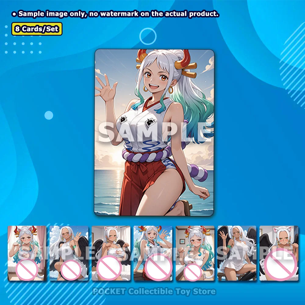 8PCS/set NSFW Cards S-Snake Yamato Boa Hancock  Double Sided Collection Card 18+