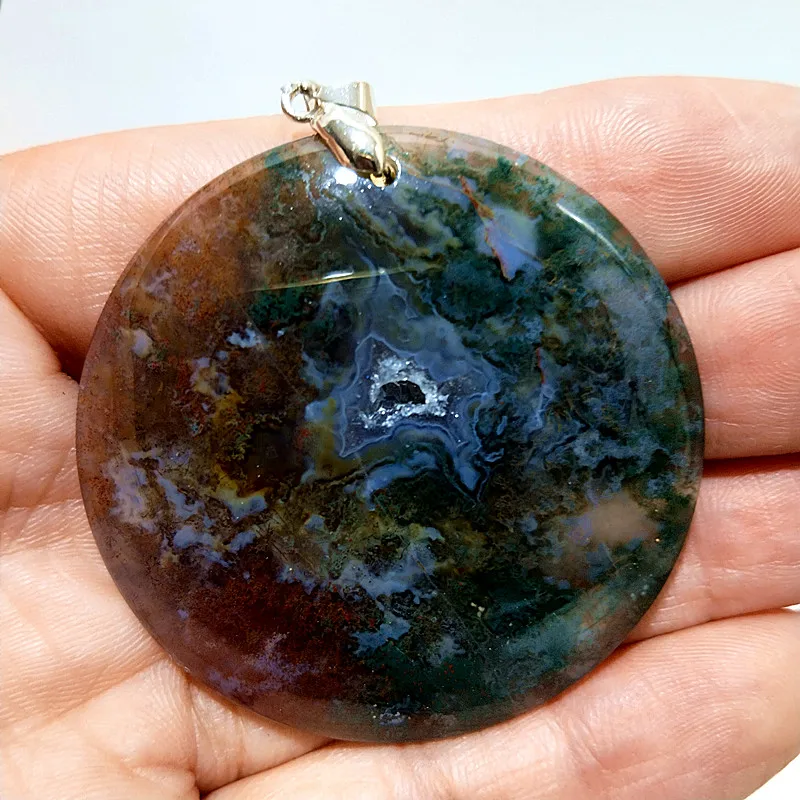 Natural Stone Ocean Jasper Pendant The Card Of Nothingness Crystal Magic Healing Stone Yoga Cure Feng Shui Crystal Room Ornament