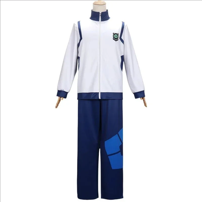Disfraz de Cosplay de Blue Lock Reo Nagi Bachira Isagi Chigiri, ropa deportiva con cremallera, chándal, sudadera con capucha, ropa de Carnaval de Halloween