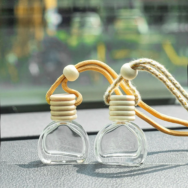 1Pcs Five Line Lid Rainbow Bottle Empty Bottle Car Essential Oil Diffuser Fragrance Air Freshener Scent Perfume Bottle Ornament