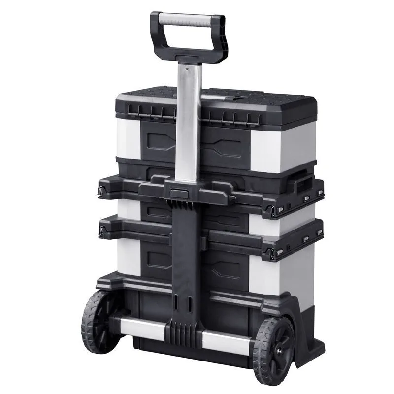Multi-layer toolbox, multi-functional maintenance tool tie rod tool box, household car storage box