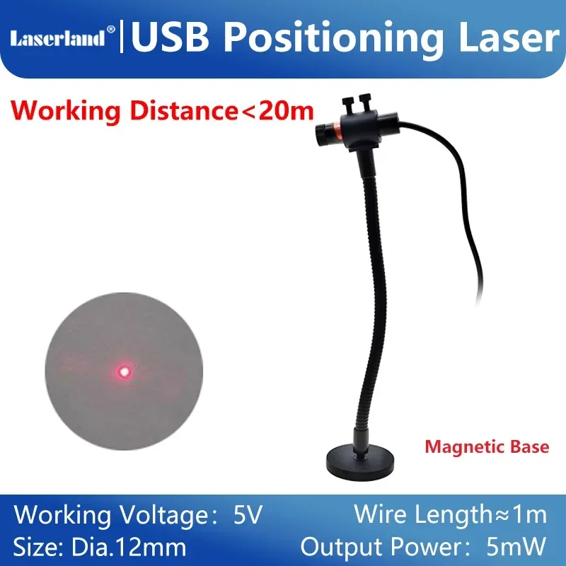 Sewing Machine Laser Positioning Ling Generation Cross Hair USB Connection with Magnetic Base