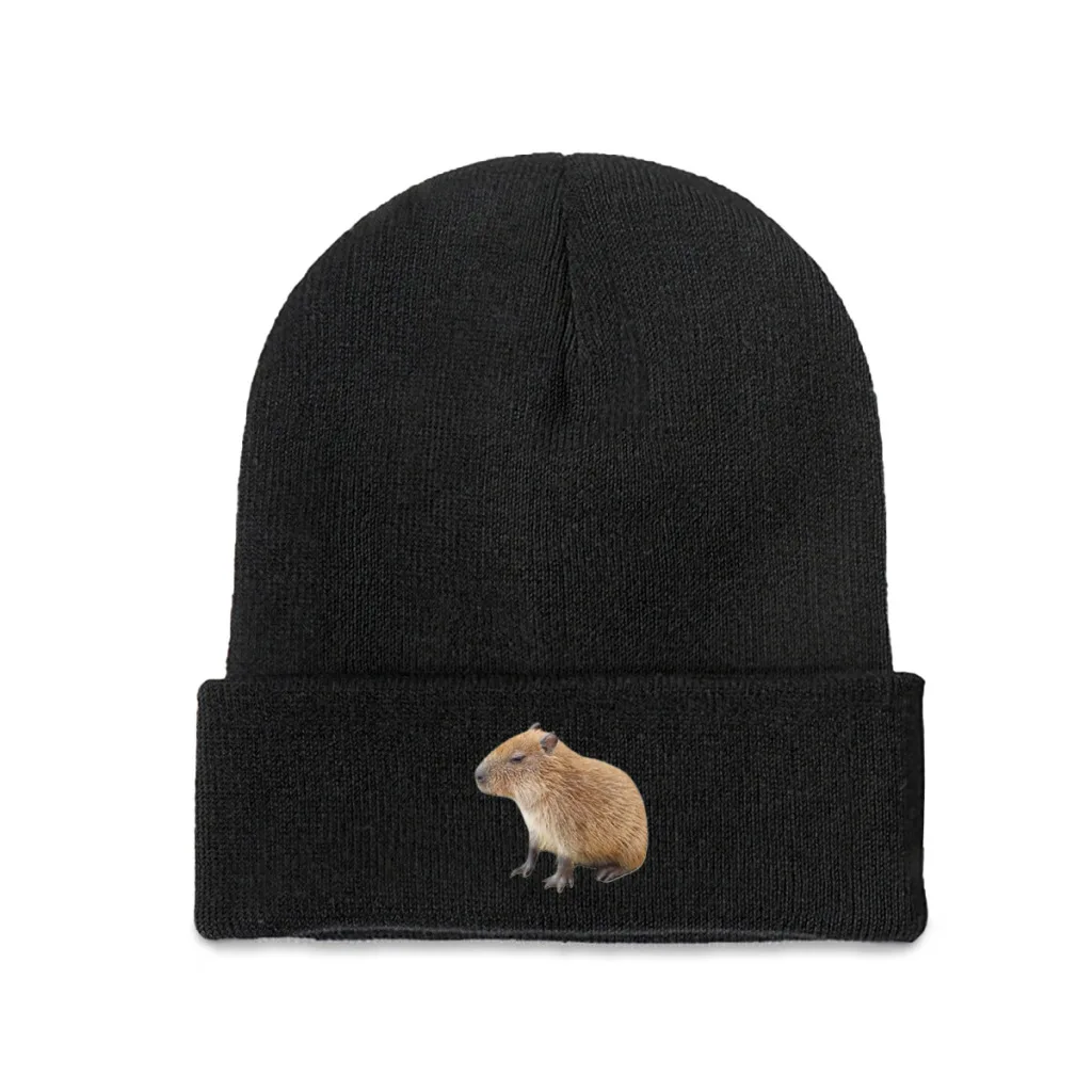 Bonnet Capybara pour hommes et femmes, chapeaux chauds, casquette Melon, bébé, automne, hiver