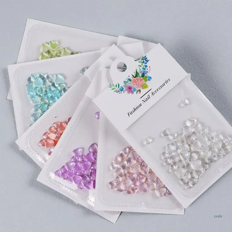 50 Pcs Clear Nail Diamonds, Big Glitter Designs Nail Rhinestones Crystal Resin Nail Stones Gems Nail Art Accessories