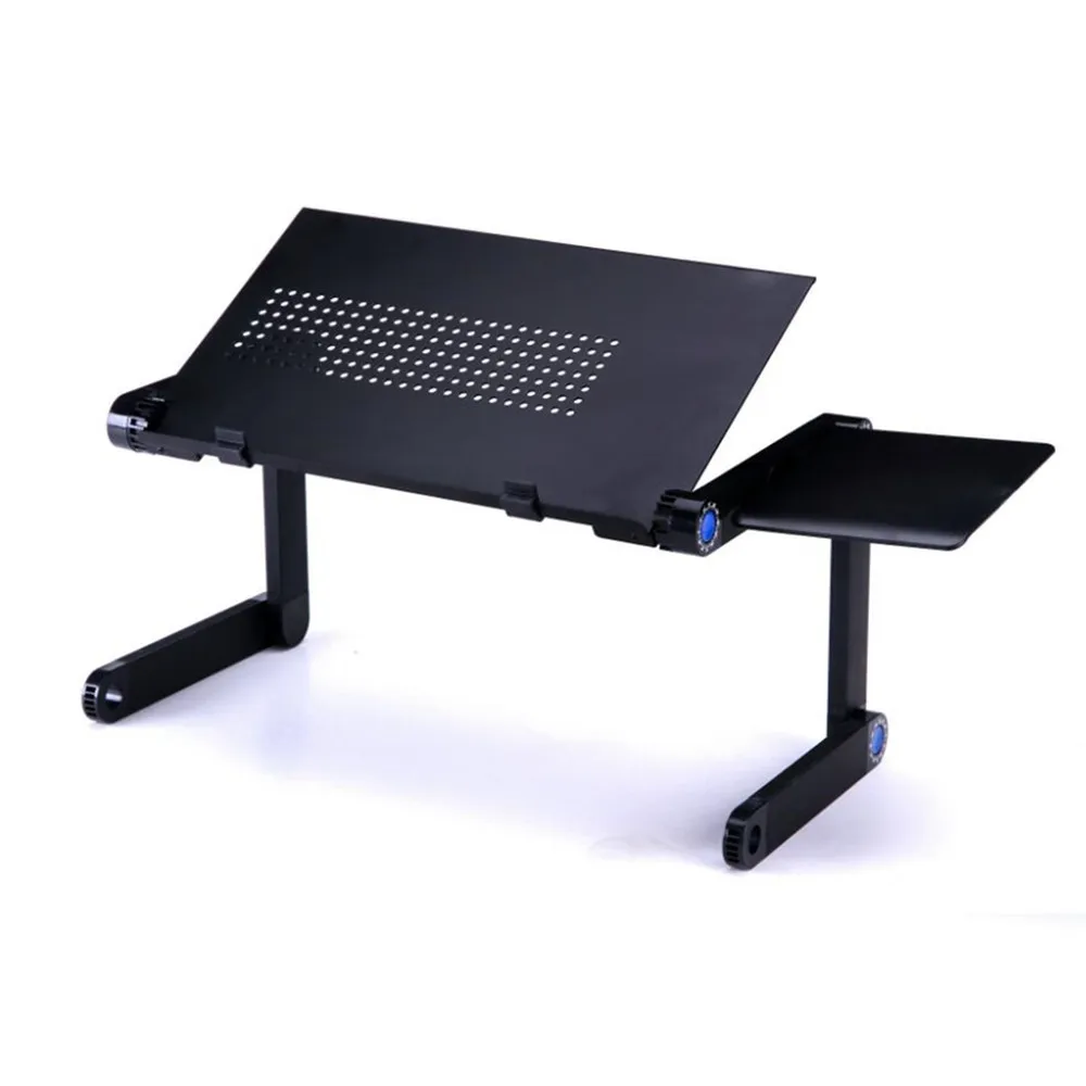 

Aluminum Alloy Portable Foldable Folding Height Adjustable Laptop Table Desk Stand Sofa Overbed Floor Outside