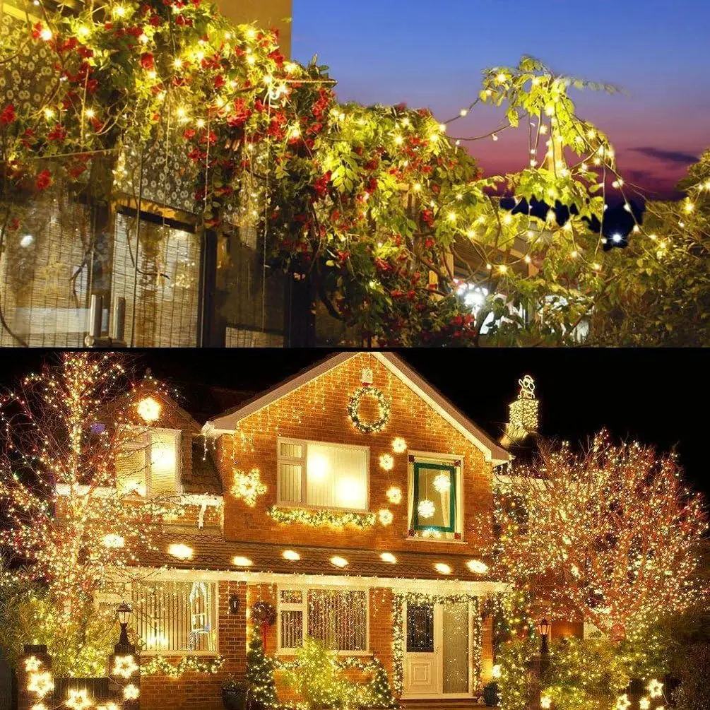 200M 2000 LEDs Waterproof With Remote String Lights Fairy Garland Outdoor Street Lights For Tree Bedroom Party Wedding